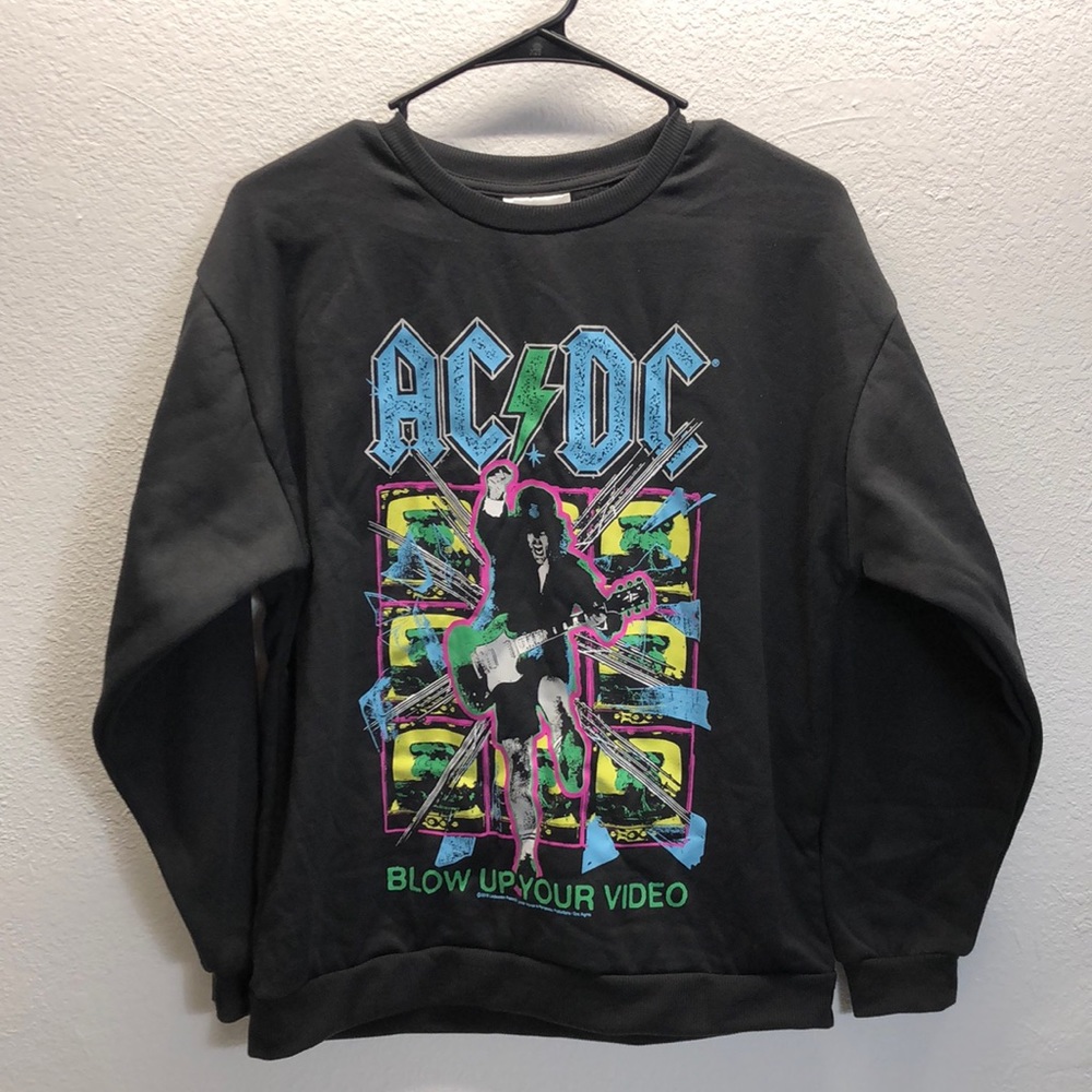 AC/DC Men’s Size S 2016 Sweatshirt Blow Up Your Video